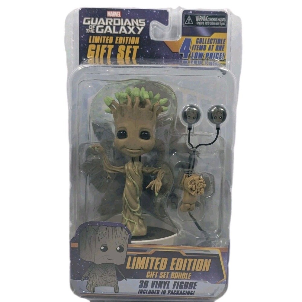NECA Marvel Guardians Galaxy Baby Groot Limited Edition 4pc Gift Set New Sealed
